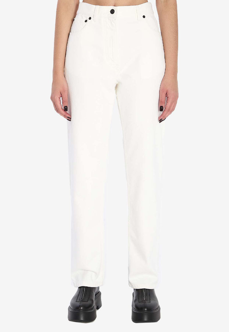 The Row Burty Straight-Leg Jeans White 7776-W4247-WHT