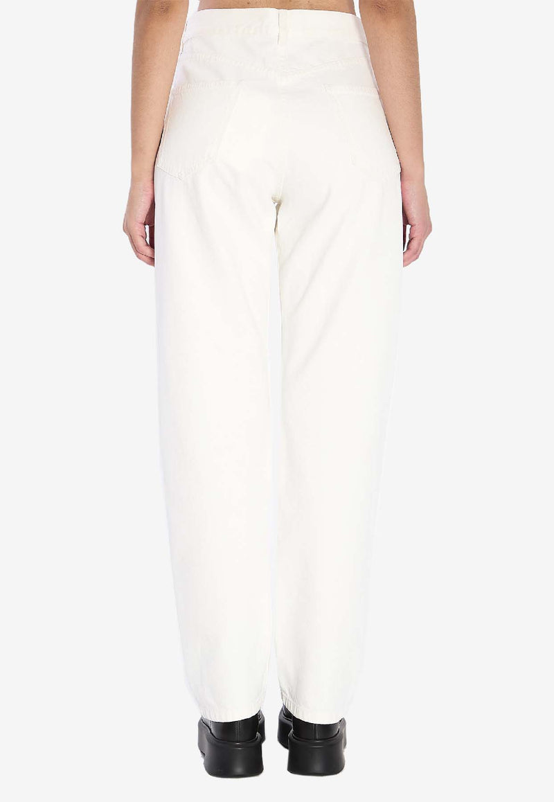 The Row Burty Straight-Leg Jeans White 7776-W4247-WHT
