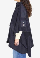 Wool-Blend Zip-Up Cape