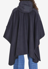 Wool-Blend Zip-Up Cape
