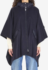 Wool-Blend Zip-Up Cape