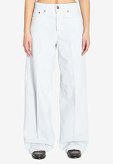 Straight-Leg Washed Jeans