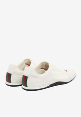 Web Leather Low-Top Sneakers