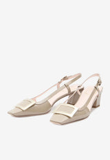 Slingback Leather Pumps