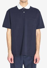 Contrasting-Collar Polo T-shirt