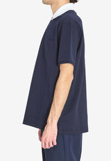 Contrasting-Collar Polo T-shirt