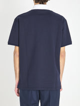 Contrasting-Collar Polo T-shirt