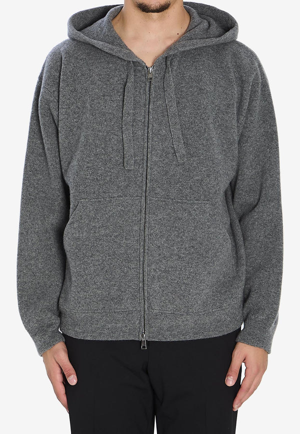 Roberto Collina Super-Fine Wool Hooded Sweatshirt Gray 253M19107--M1918