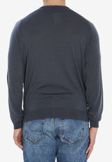 John Smedley Lundy Knitted Crewneck Sweater Gray LUNDY--SLATE GREY