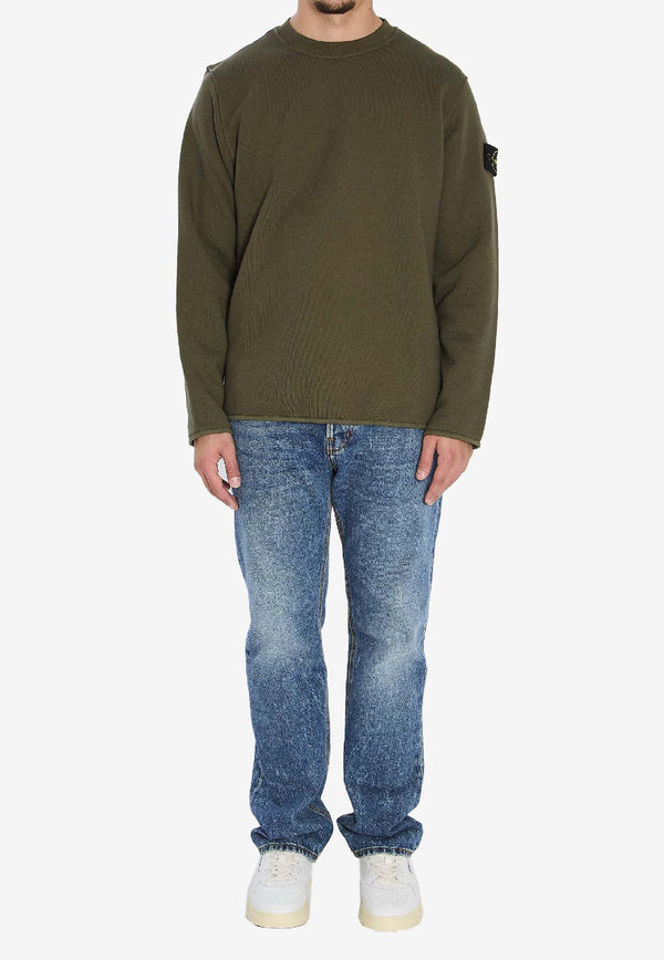 Stone Island Compass Patch Crewneck Sweatshirt Green K2S156100077-S0185-V0054