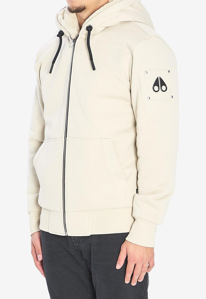 Moose Knuckles Classic Bunny Zip-Up Hoodie Beige M32MS600--1718