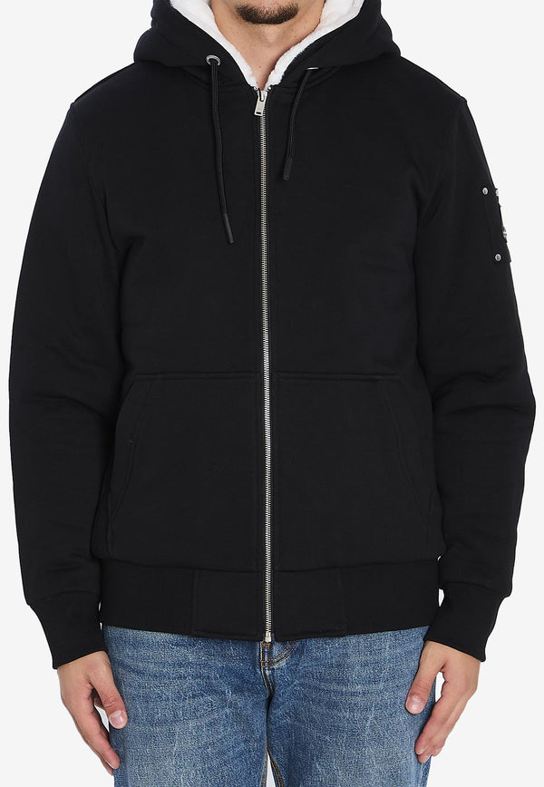 Moose Knuckles Classic Bunny Zip-Up Hoodie Black M32MS600--244
