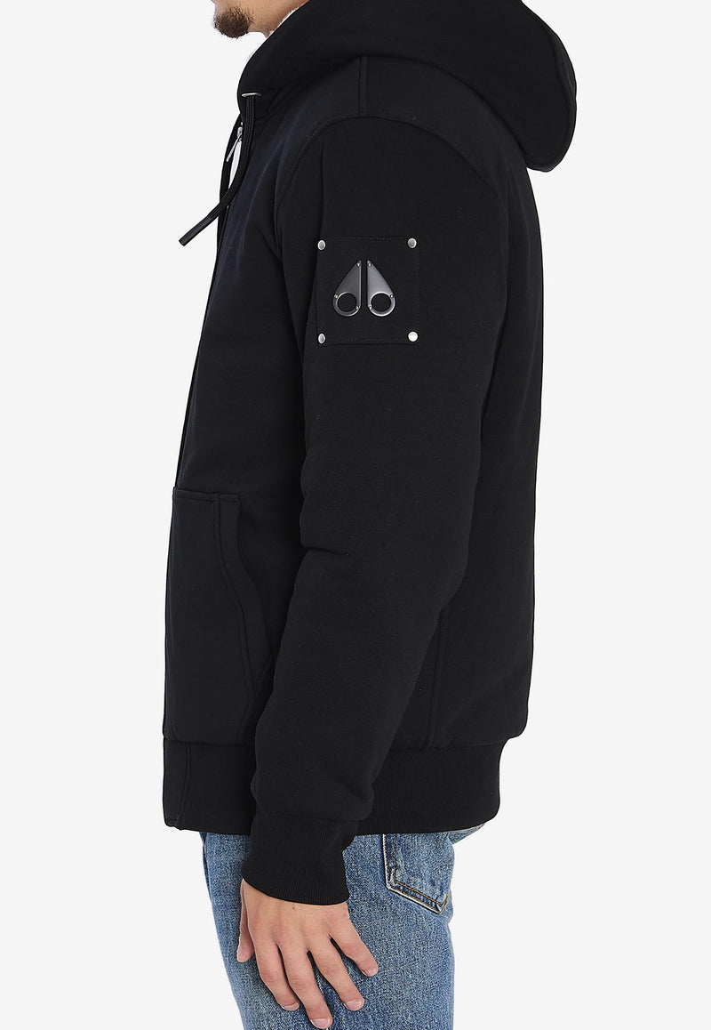 Moose Knuckles Classic Bunny Zip-Up Hoodie Black M32MS600--244