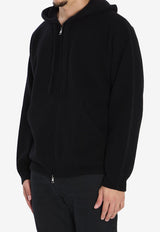Roberto Collina Super-Fine Wool Hooded Sweatshirt Black 253M19107--M1909