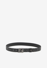 Fendi FF Square Reversible Leather Belt Black 7C0541-AQWH-F1TQF