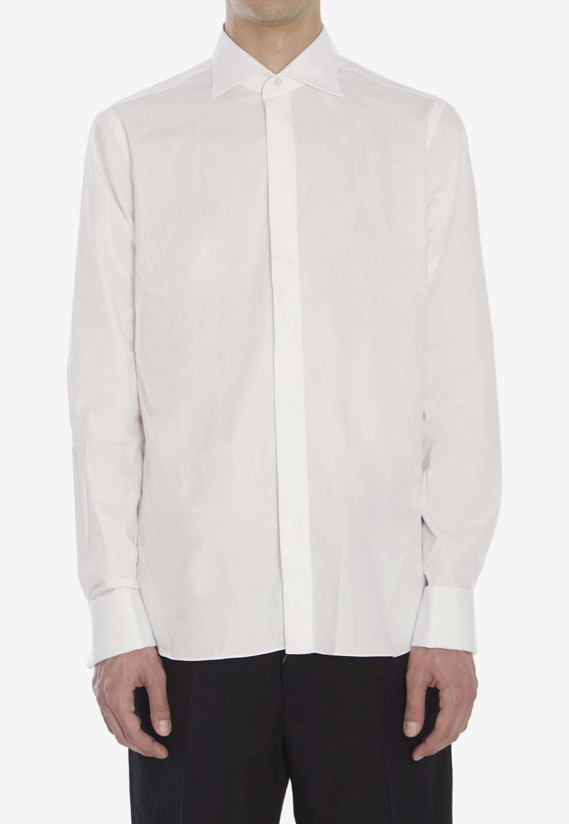 Borriello Napoli Marechiaro Long-Sleeved Shirt  White 14011 MARECHIARO--BIA