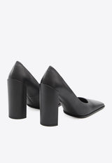 Alaïa 90 Square-Toed Pumps  Black AA3E1006I049--999