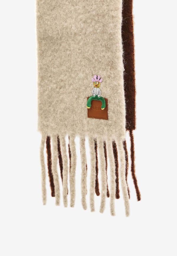 Loewe Fringed Wool-Blend Scarf FSA7SS1W01--1225