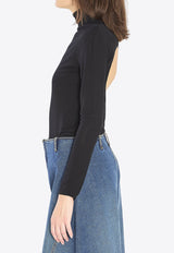 Alaïa Heart Cut-Out Bodysuit Black AA9B0400J070B--995