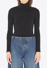 Alaïa Heart Cut-Out Bodysuit Black AA9B0400J070B--995