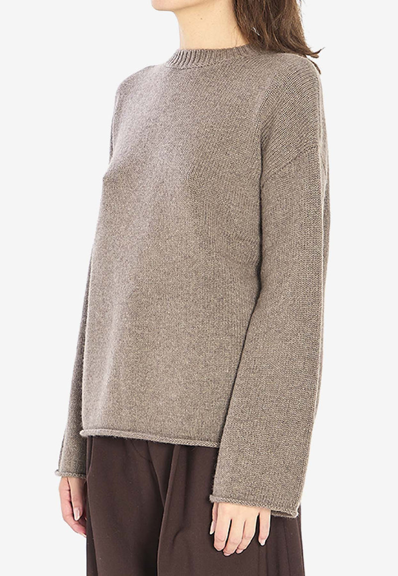 Lisa Yang Kristy Knitted Cashmere Sweater Beige 2025339--TL