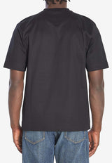 Fendi Logo Print Crewneck T-shirt Black FY0936-ARYR-F0QA1