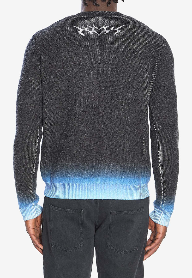 Casablanca Blades Print Wool Sweater Multicolor AW25KW1166--01