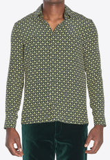 Gucci Silk Monogram Shirt Green 847034-ZAT4Z-3061