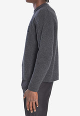 Gucci Ribbed Knit Logo Sweater Gray 833499-XKEYJ-1043