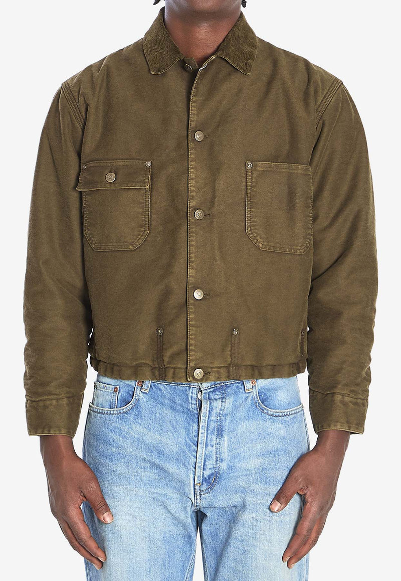 Maison Margiela Sporty Buttoned Jacket Green S50AM0647-S76543-963