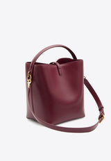 Saint Laurent Le 37 Glossy Leather Bucket Bag  Cherry 742828-2R20W-6569