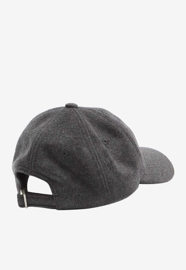 Jacquemus Cachemiro Embroidered Cap  Gray ACU00779A-W00701-970