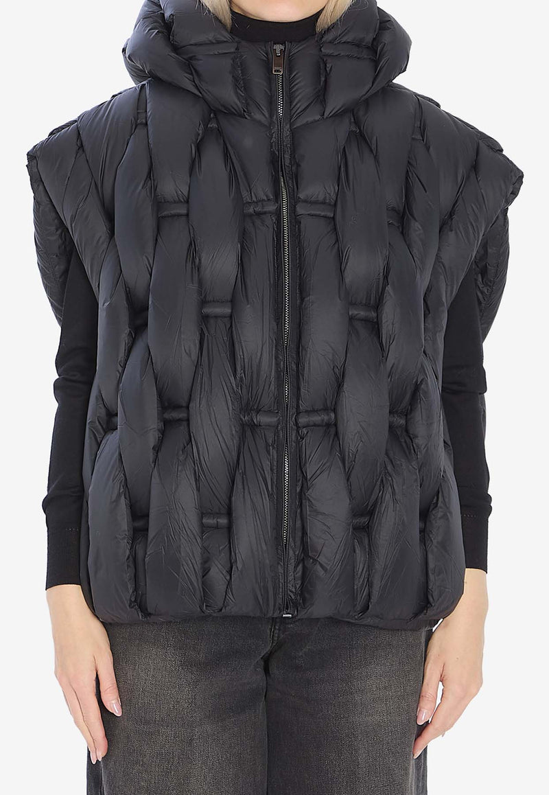 RAXXY Woven Padded Zip-Up Vest Black CRV004--14