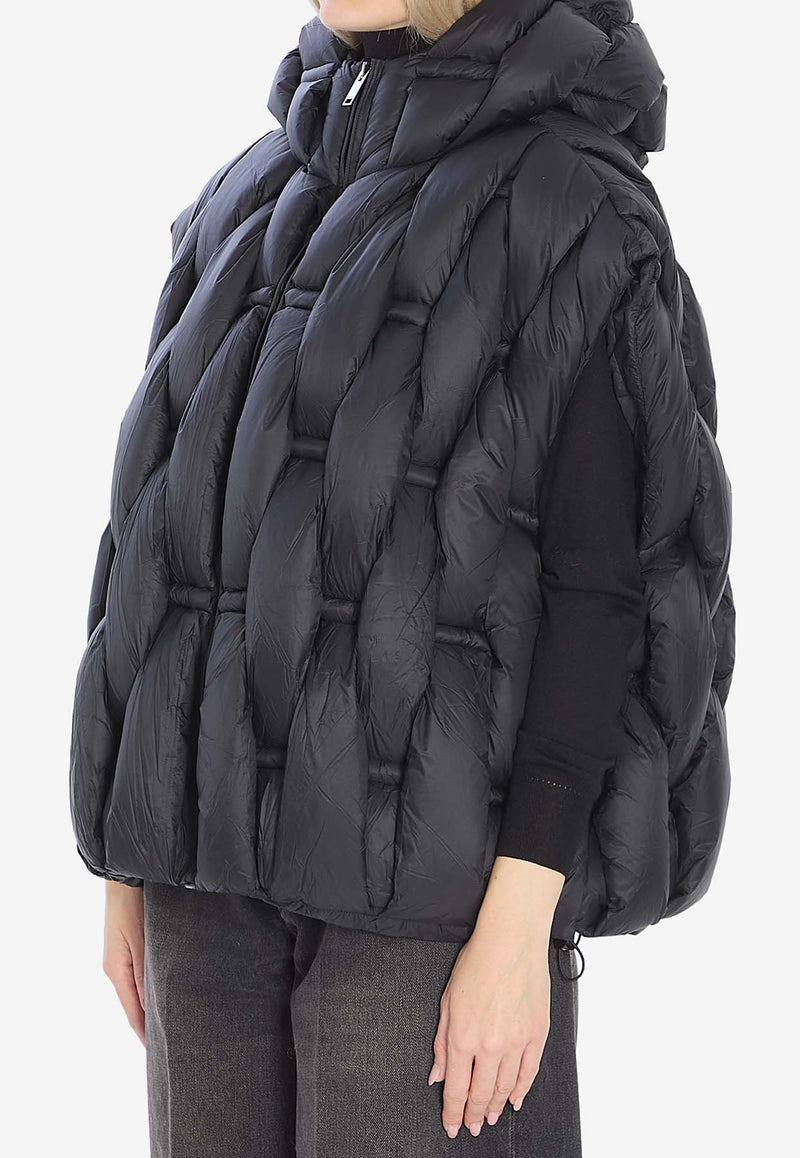 RAXXY Woven Padded Zip-Up Vest Black CRV004--14