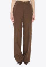 Gucci Straight-Leg Tailored Pants Brown 845357-ZAFKB-2046