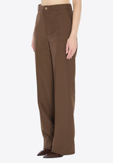Gucci Straight-Leg Tailored Pants Brown 845357-ZAFKB-2046