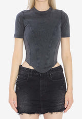 Balenciaga Corseted Slim T-shirt Black 850458-TTVF6-1055