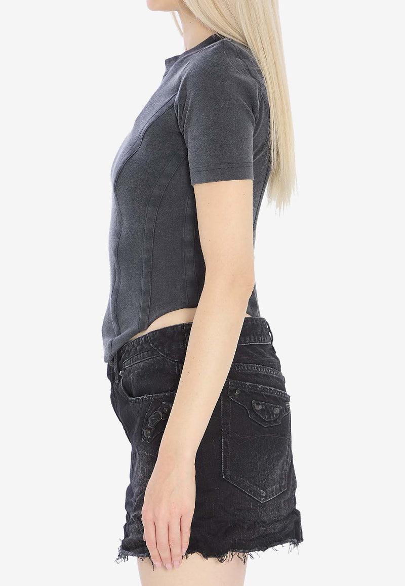 Balenciaga Corseted Slim T-shirt Black 850458-TTVF6-1055