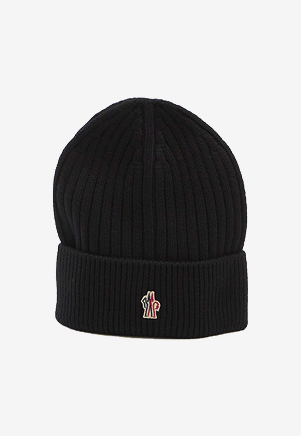 Moncler Grenoble Logo Patch Wool Knitted Beanie Black K20973B00007-04761-999