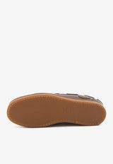 Valentino Palm Avenue Grained Leather Loafers Brown 7Y2S0K85-PNJ-ZWX