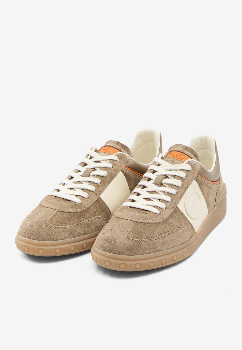 Valentino Upvillage Low-Top Suede Sneakers Beige 7Y2S0H77-LAL-BSB