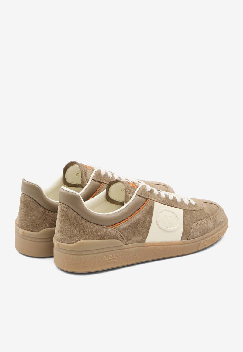Valentino Upvillage Low-Top Suede Sneakers Beige 7Y2S0H77-LAL-BSB