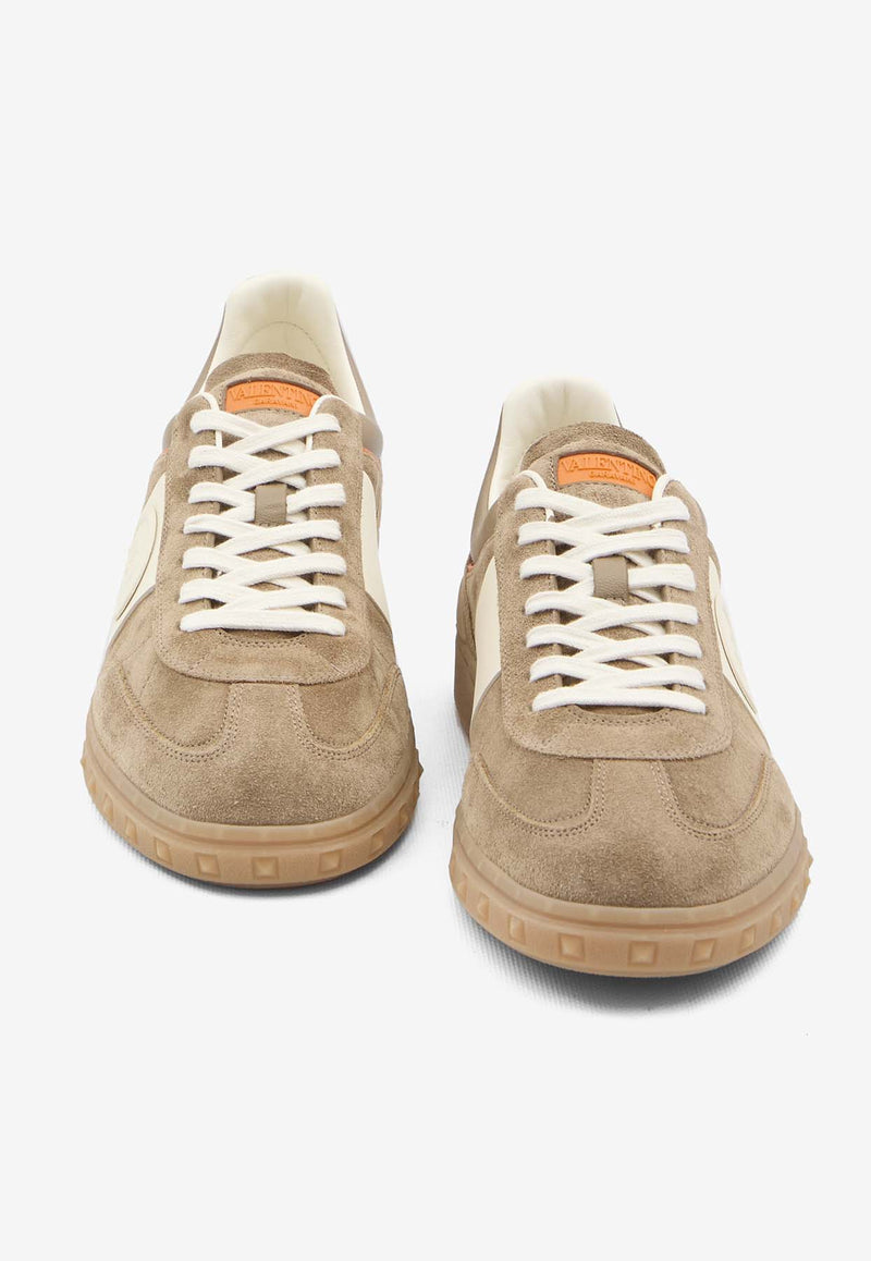 Valentino Upvillage Low-Top Suede Sneakers Beige 7Y2S0H77-LAL-BSB