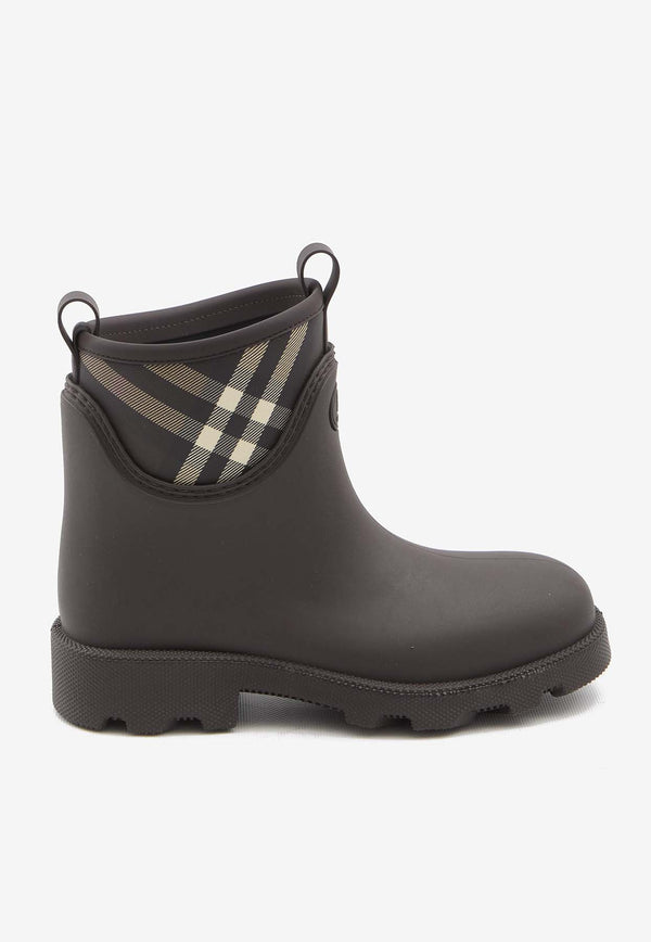 Burberry Marsh Stamp Ankle Rain Boots Brown 8114732--BROWN