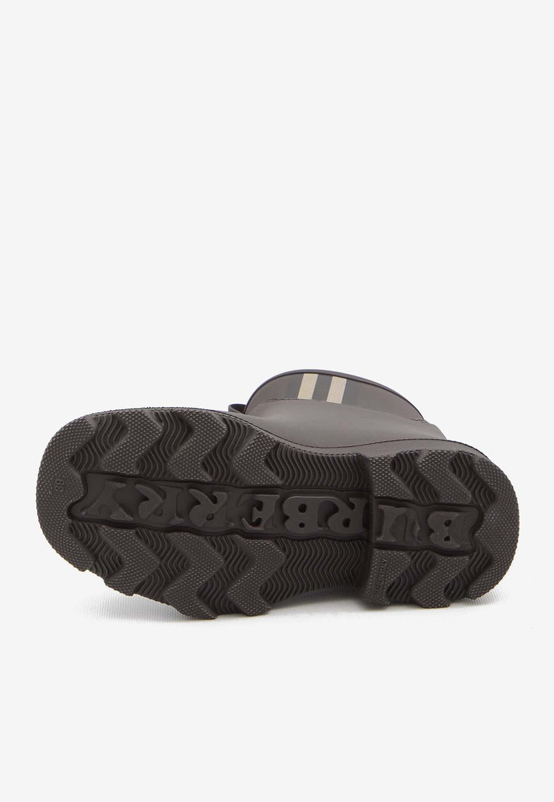 Burberry Marsh Stamp Ankle Rain Boots Brown 8114732--BROWN