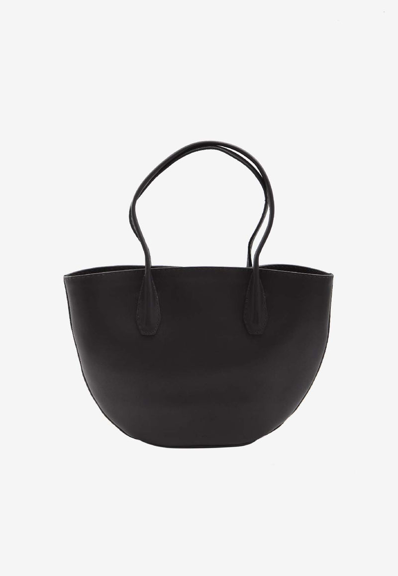 The Row Alger Grained Leather Tote Bag Black W1856-L72-BDWS