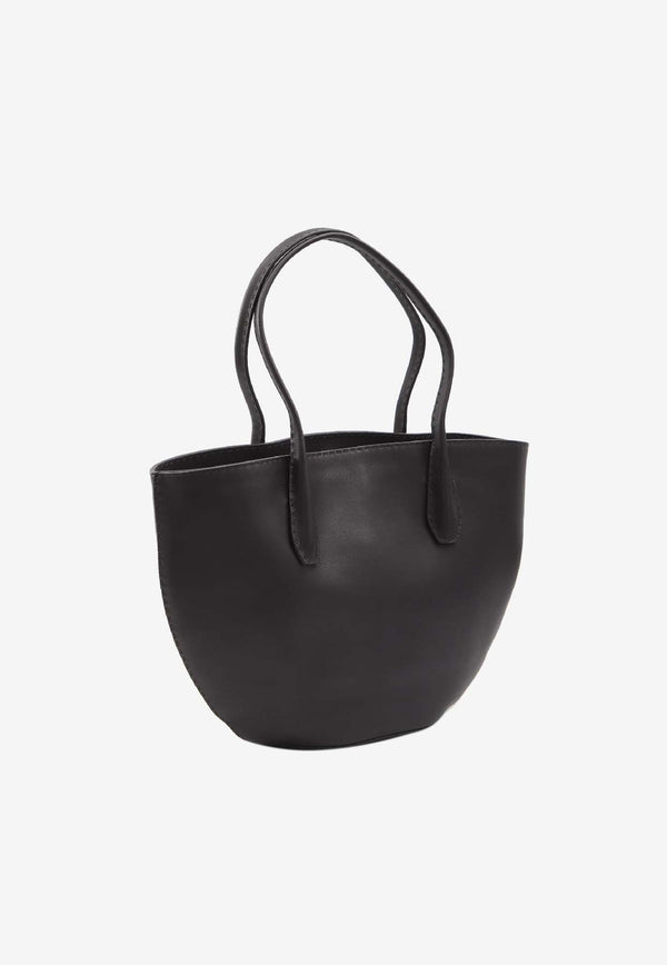 The Row Alger Grained Leather Tote Bag Black W1856-L72-BDWS