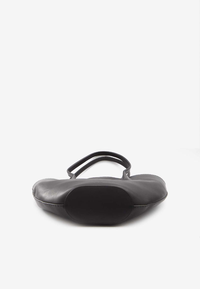 The Row Alger Grained Leather Tote Bag Black W1856-L72-BDWS