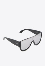 Alaïa Logo Mask Sunglasses Gray AA0087S-003-99