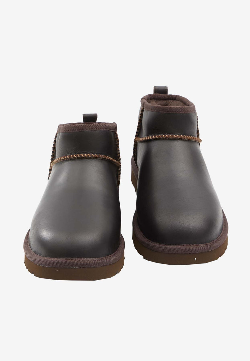 UGG Ultra Mini Leather Regenerate Boots Brown 1158191--IWD